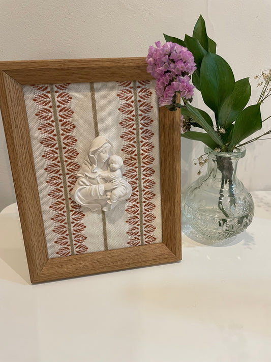 Cuadro Virgen de Familia Espiga