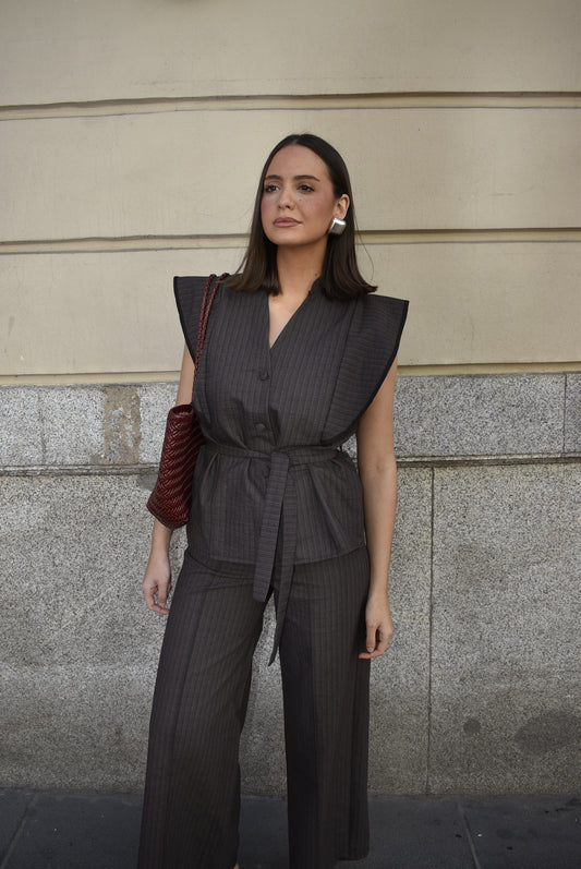 CHALECO MARGOT MARRÓN